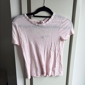 GENERATION LOVE Pink Short Sleeve Top with Studded Neckline